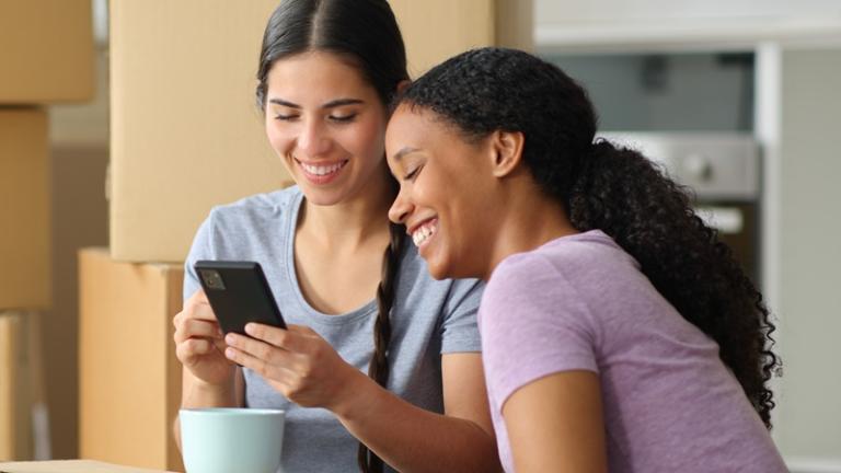 Gen Z renters looking at their phones