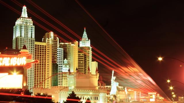 Las Vegas lit up at night